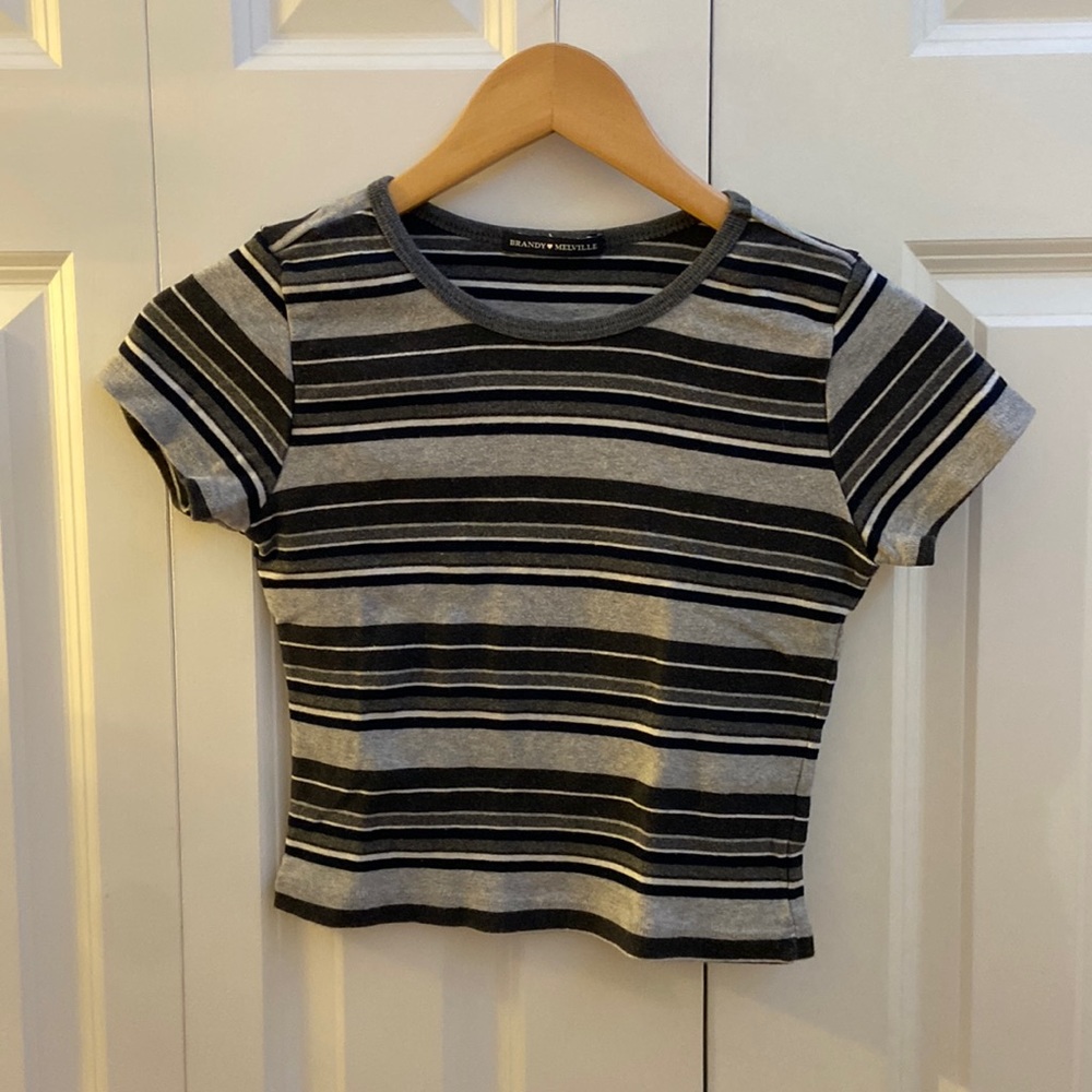 Brandy Melville XS/S Striped Baby Tee
